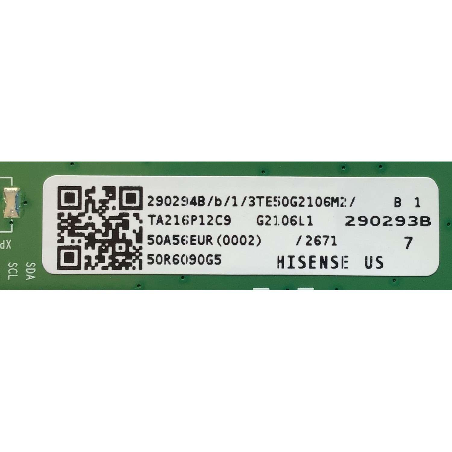 MAIN FUENTE PARA TV HISENSE NUMERO DE PARTE 290294 / RSAG7.820.10255/ROH / 290293 / 3TE50G2106M2 / TA216P12C9 / G2106L1 / PANEL HD500X1U92-T0L3/C1\S0\CKD3A\ROH\NOC / MODELO 50R6090G5 50G2106L / 50R6090G5 - Imagen 2